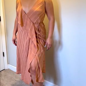 Asymmetrical wrap dress